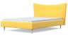 Кровать Финна с матрасом. Цвет каркаса: Сосна. Цвет обивки:желтый Grace 18